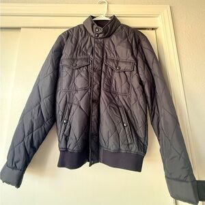 Grayers Quilted Lightweight Shirt Jacket in Navy Blue